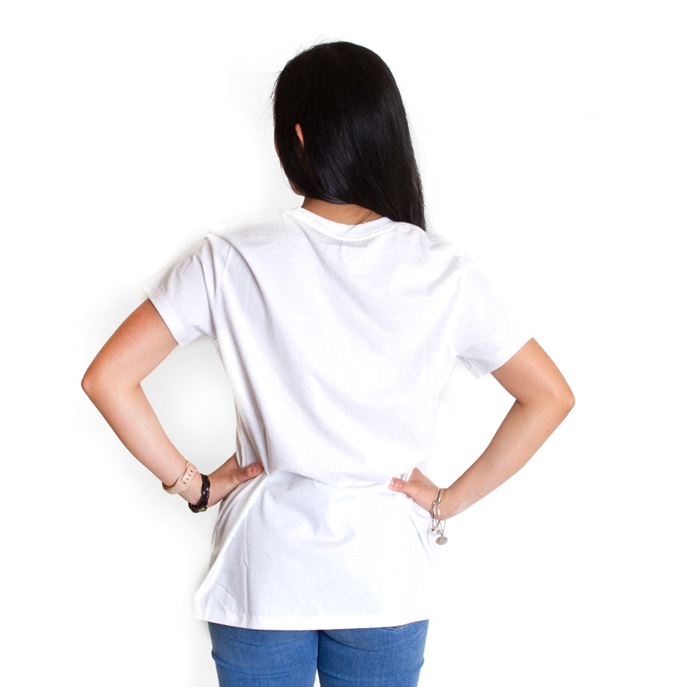 Fighting Duck, Nike, White, Crew Neck, Cotton Blend, Women, Football, 683211